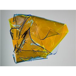 Bluer - Lorenzo Viscidi , Sculpture in Plexiglas Plexiglas with blue and yellow, Contemporary Art,