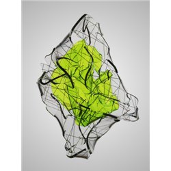 Bluer - Lorenzo Viscidi , Sculpture in Plexiglas , cotton threads encased in Plexiglas and green, Contemporary Art,