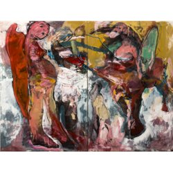 Francky Criquet , panel diptych on canvas, mixed media on canvas, Contemporary Art,