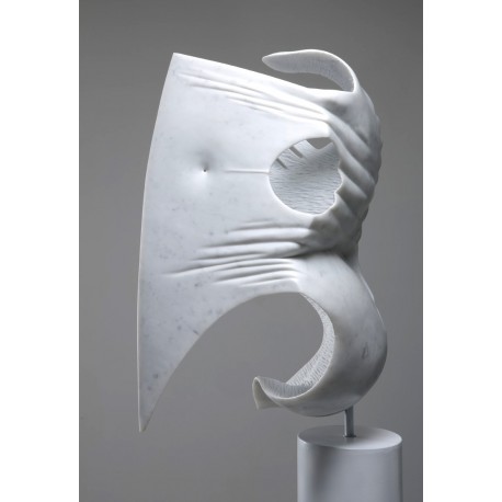 Angelo Brugnera, Marble Sculpture, Marble White Savannah, Contemporary Art,