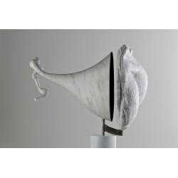 Angelo Brugnera, Marble Sculpture, Marble White Savannah, Contemporary Art,