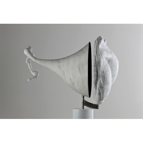 Angelo Brugnera, Marble Sculpture, Marble White Savannah, Contemporary Art,